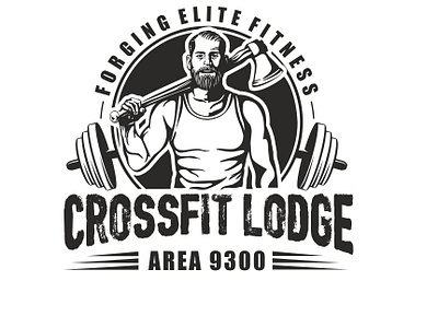 Crossfit Lodge logo man
