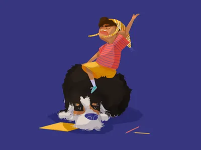 Tantrum book illustration charachter design character children book illustration children books dog illustation painting