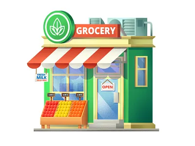 Grocery Store design grocery store illustration store
