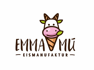 Emma The M cow ice cream logo