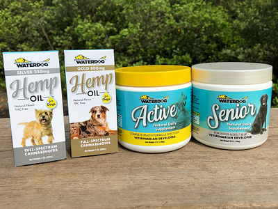 Waterdog Supplements packaging design branding dog graphic design logo package design pet supplements