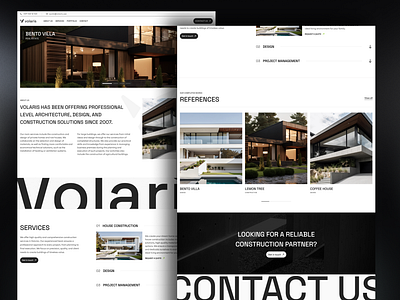 Construction portfolio website architecture building construction figma portfolio real estate uiux villa website design