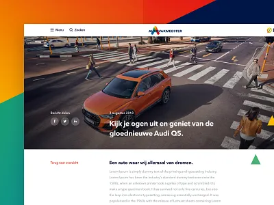 News Header cars clean detail garage gradients header news social ui white