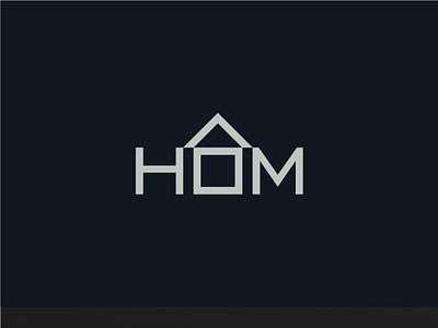 HoM branding design flat icon logo type