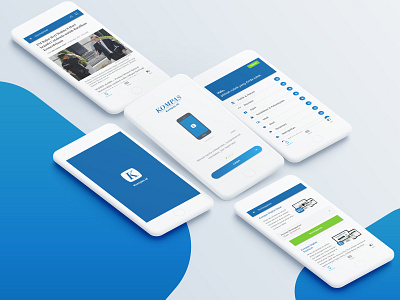Kompas.Id Mobile App Prototype app blue clean mobile app mockup news news portal onboarding prototype simple ui uidesign ux uxdesign white
