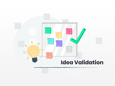 Idea Validation abishek shivan abishekshivan art design designer graphics icon idea idea validation illustration logo solutionchamps ui ux validation vector web web designer website