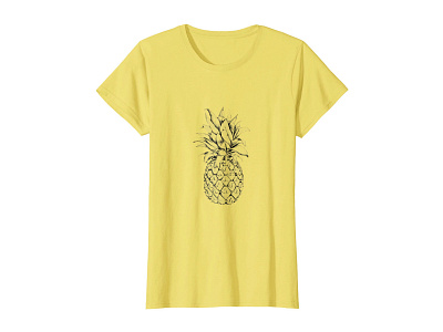 Pineapple Retro Style Hipster Tee amazon apparel clothing fashion brand hipster illustration madebybono outfit outfits pineapple retro sketch style stylish t shirt tshirt vintage women women fashion yellow