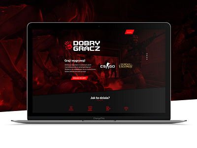 Gaming webiste - Dobry Gracz cs esport gaming lol red ui ux web website