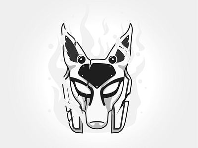 Mask anubis character flat illustration mask vector