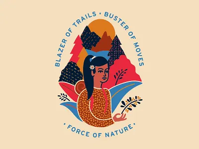 Buster of Moves illustration nature outdoors rei co op typography vector