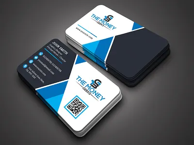 Business Card 300 dpi bc black blue business card card cmyk color corporate business card creative business card green modern business card modern card name card print qrcode template vc visiting card