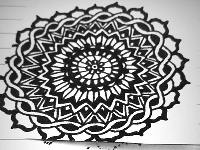 Mandala [WIP] concentric draw drawing geometry illustration ink mandala pattern shapes sharpie trippy