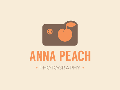 Anna Peach Photography logo badge branding design flat graphic design graphic art icon illustrator logo minimal type typography vector