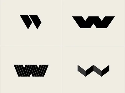 W - hoaaa, which is better? design geometric graphic design lettering logo minimal type typography w