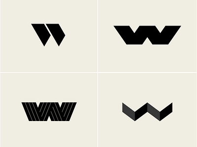 W - hoaaa, which is better? design geometric graphic design lettering logo minimal type typography w