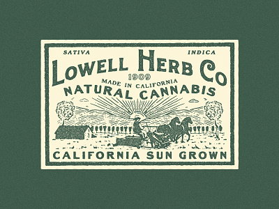 Design for Lowell Herb Co. art artwork branding design direction graphic graphicdesign icon illust illustration lettering logo packagedesign packaging typography vintage