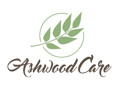 Ashwood Care Logo branding cid design green leaf logo logotype sign symbol typography vector