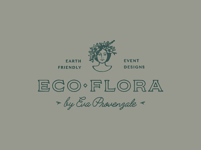 EcoFlora - Unused Branding Concept antique floral florist flowers logo