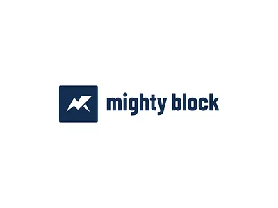 Mighty Block opt. 2 block bolt brand branding business logo company logo identity identity design logo logo design logotype simple
