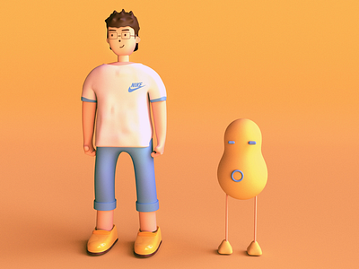 Mine c4d 3d design ui cute model