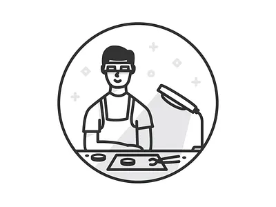 Jeweler design flat icon illustration vector web