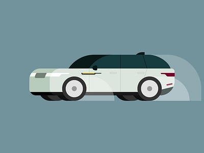 Car Illustration Land Rover Velar 2d adobeillustator art illustration flatdesign landrover