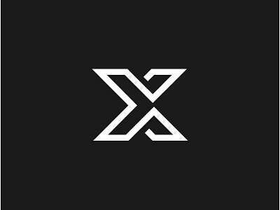 "X" Mark architechture design logo logo alphabet mark space x