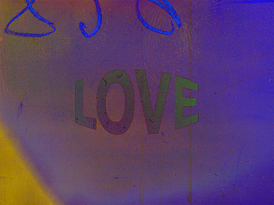 LOVE design film grain typography