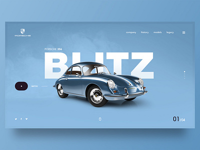 Porsche 356 landing page porsche 356 web design