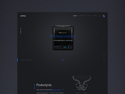 3D Printer landing page 3d printer landing page product page web design zortrax