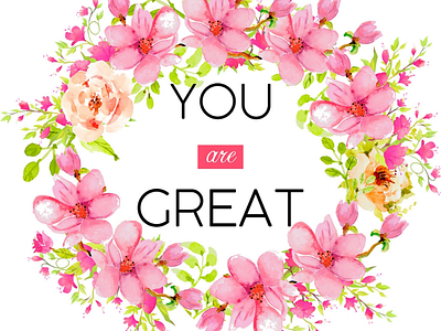 You are great...