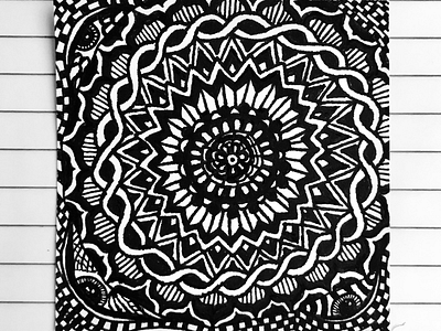 Mandala 001 art checkered doodle drawing eyes geometry illustration ink mandala pattern pen psychedelic shapes sketch trippy