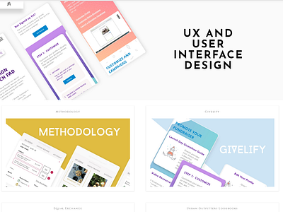 Portfolio Colorful Ui bright colorful flat design layout pastel portfolio shadow ui