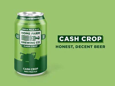 Cash Crop beer branding combine rural