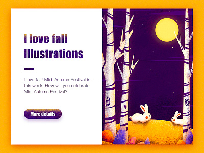 I Love Fall color illustration ps，sketch ui