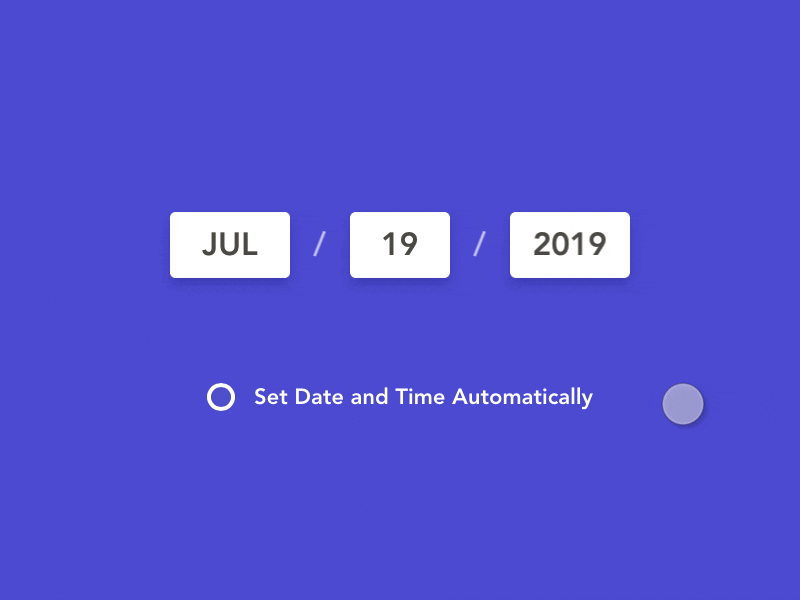 Date Picker animation app datepicker flinto ui