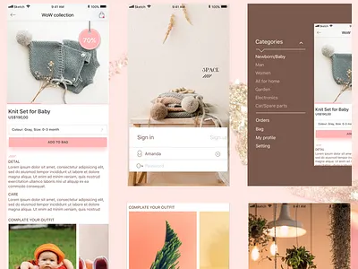 Upgrade "SPACE" Ui Kit ecommerce icon ios minimalism shopping store ui uidesign uikit upgrade ux