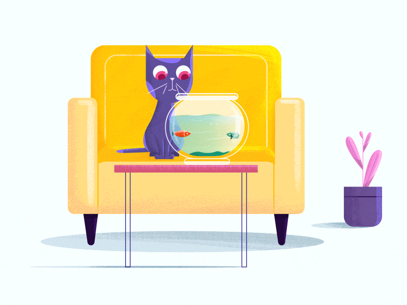 Cat and Fish Animation by BrandMills Studios on Dribbble