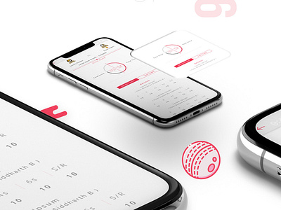 Cricket Scoring App design flat icon identity illustration illustrator logo minimal mobile ui ux vector web website