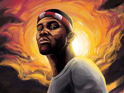 Seigfried blonde design frank ocean hiphop illustration music portrait portrait painting rb seigfried