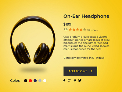 Earphone typography ui