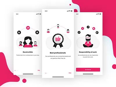 Walkthroughs clean iphone x minimal ui user interface walkthroughs