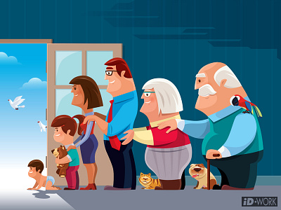 lineup of cheerful family adobe illustrator art cartoon cartoons character character art design digitaldrawing family graphic design graphicart graphics illustration illustrator lineup vector vector artwork vectorart vectorgraphics vectorillustration