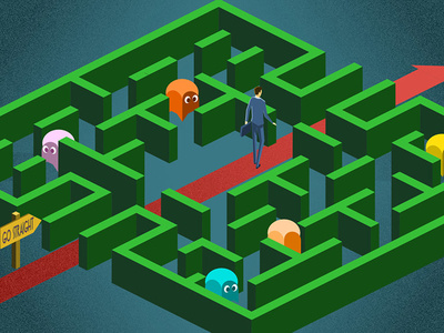 Straightforward affinitydesigner editorial hexels illustration illustrator isometric pacman vector