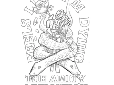 The Amity Affliction - Feels Like I'm Dying TWO band design fashion graphic design illustration merch merchandise design music streetwear t shirt t shirt design