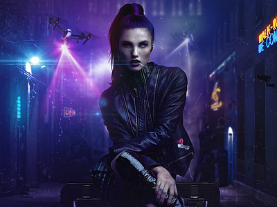 Cyberpunk 2077 Composite composite cyberpunk digital art game design illustrator photo art photomanipulation photoshop retouching