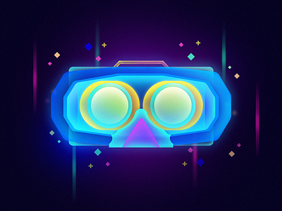 AR Glasses colorful equipment glasses illustration