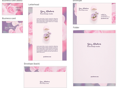 Screen Shot 2018 09 20 At 13.36.09 brand branding branding template design envelope envelope design envelope template floral design floral design studio florist flowers graphic design letterhead design letterhead template pink romantic roses text design