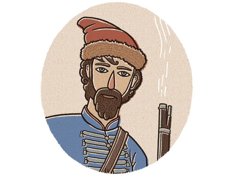 The Rifleman animated animated character bookillustration character character animation children book gunman historical history illustration medieval novgorod rifle rifleman russia russian smoke