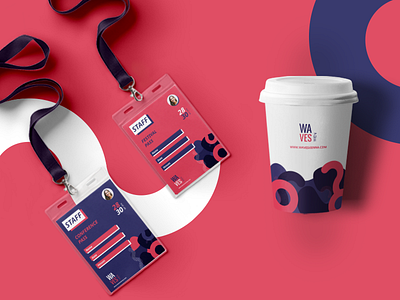 Waves Wien Festival | personal project brand brand and identity brandidentity branding branding agency festival flat flat design illustration logo mockup music pink presentation purple shapes waves wien